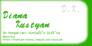 diana kustyan business card